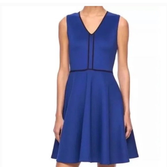 Blue Sleeveless V-Neck Dress M size - Picture 1 of 13